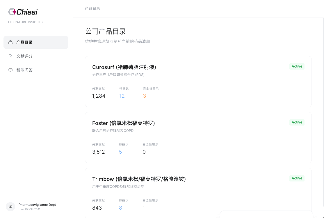 Chiesi System Preview